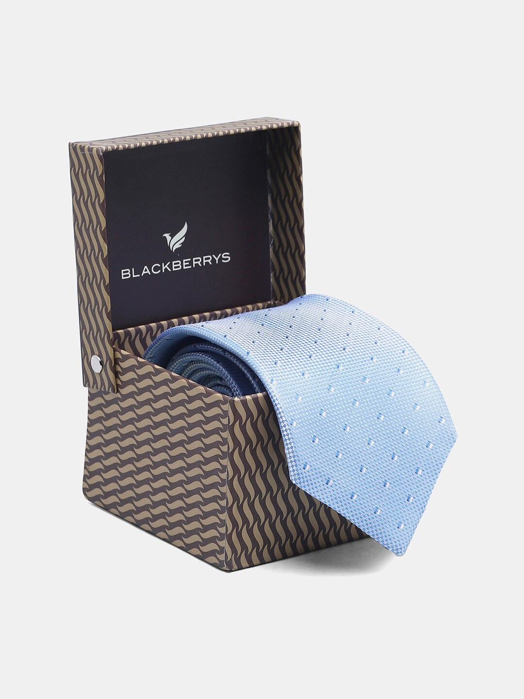 

Blackberrys Printed Silk Skinny Tie, Blue