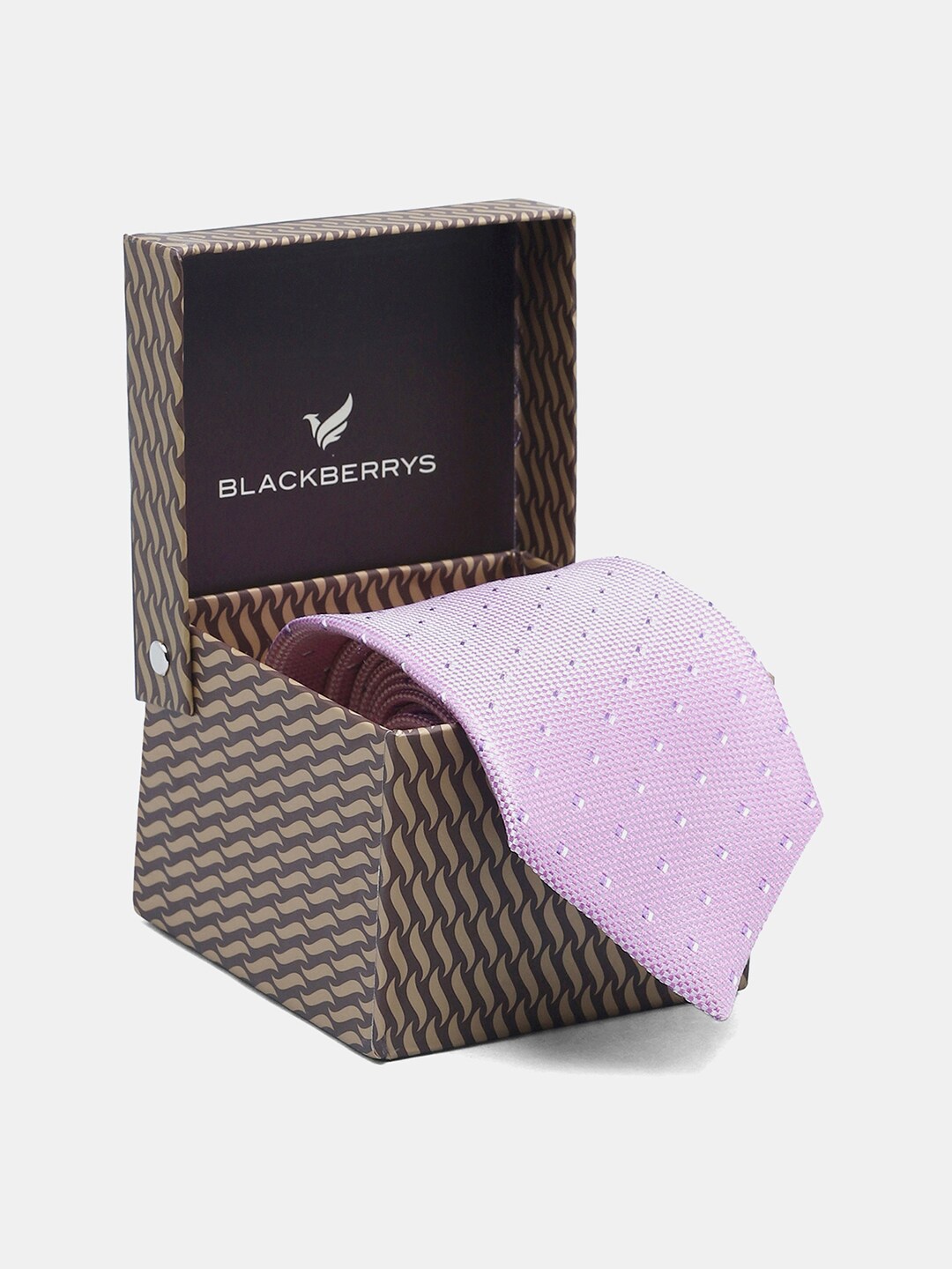 

Blackberrys Printed Silk Skinny Tie, Pink