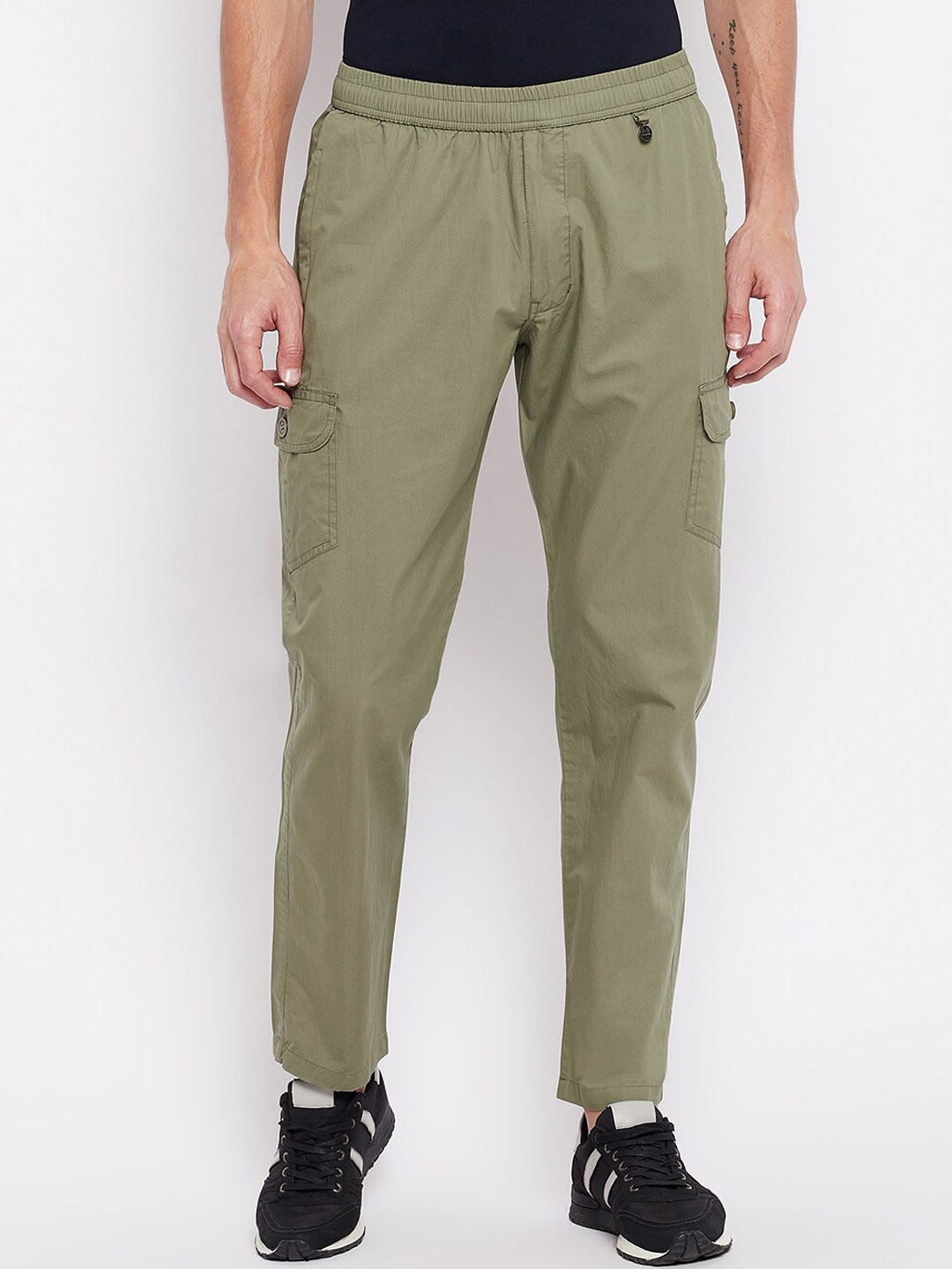 

Okane Men Regular Fit Cotton Track Pants, Olive