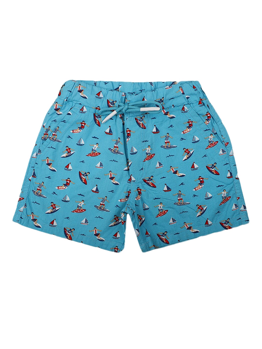 

V-Mart Boys Graphic Printed Regular Shorts, Blue
