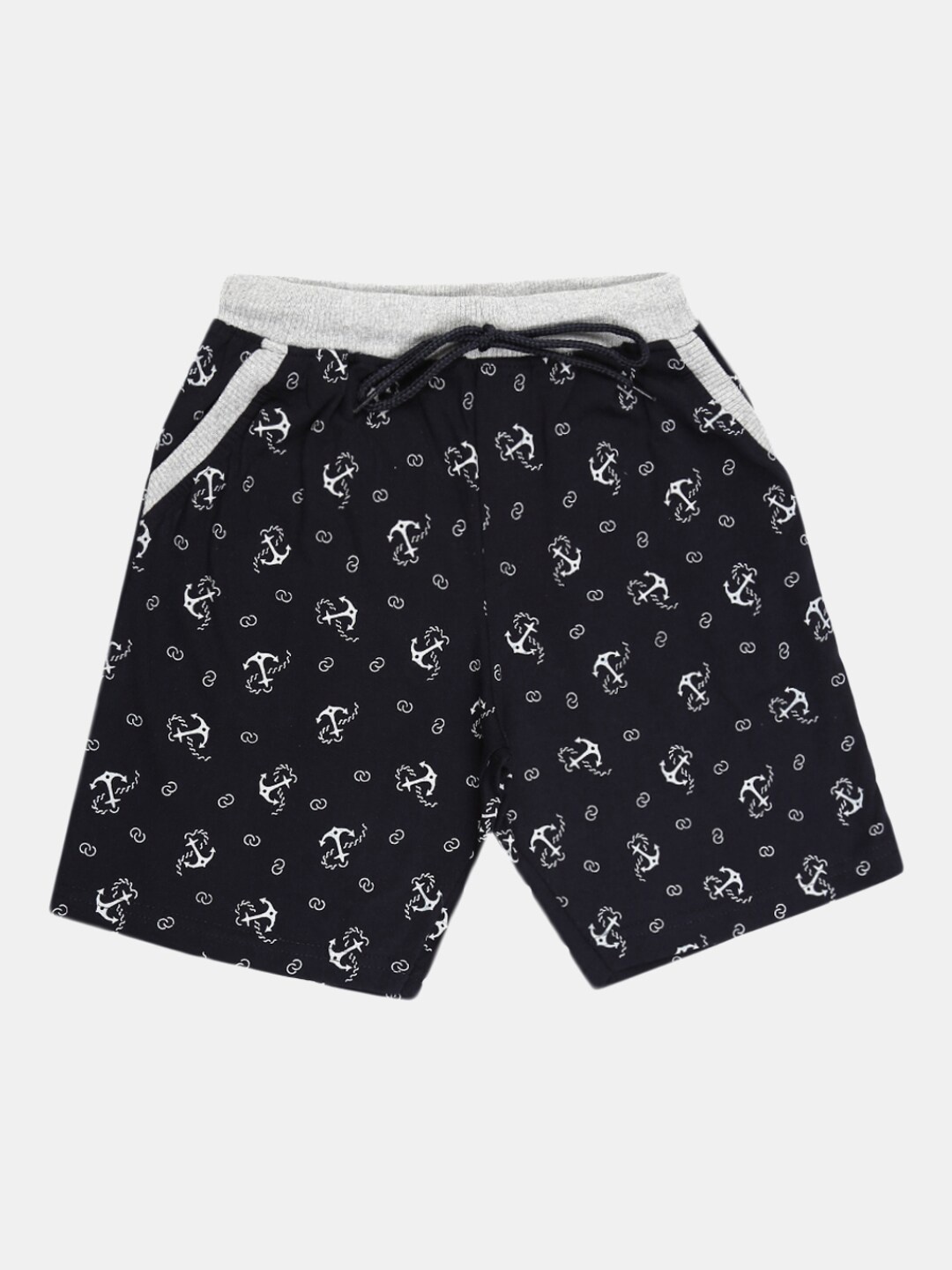 

V-Mart Boys Conversational Printed Cotton Regular Shorts, Navy blue