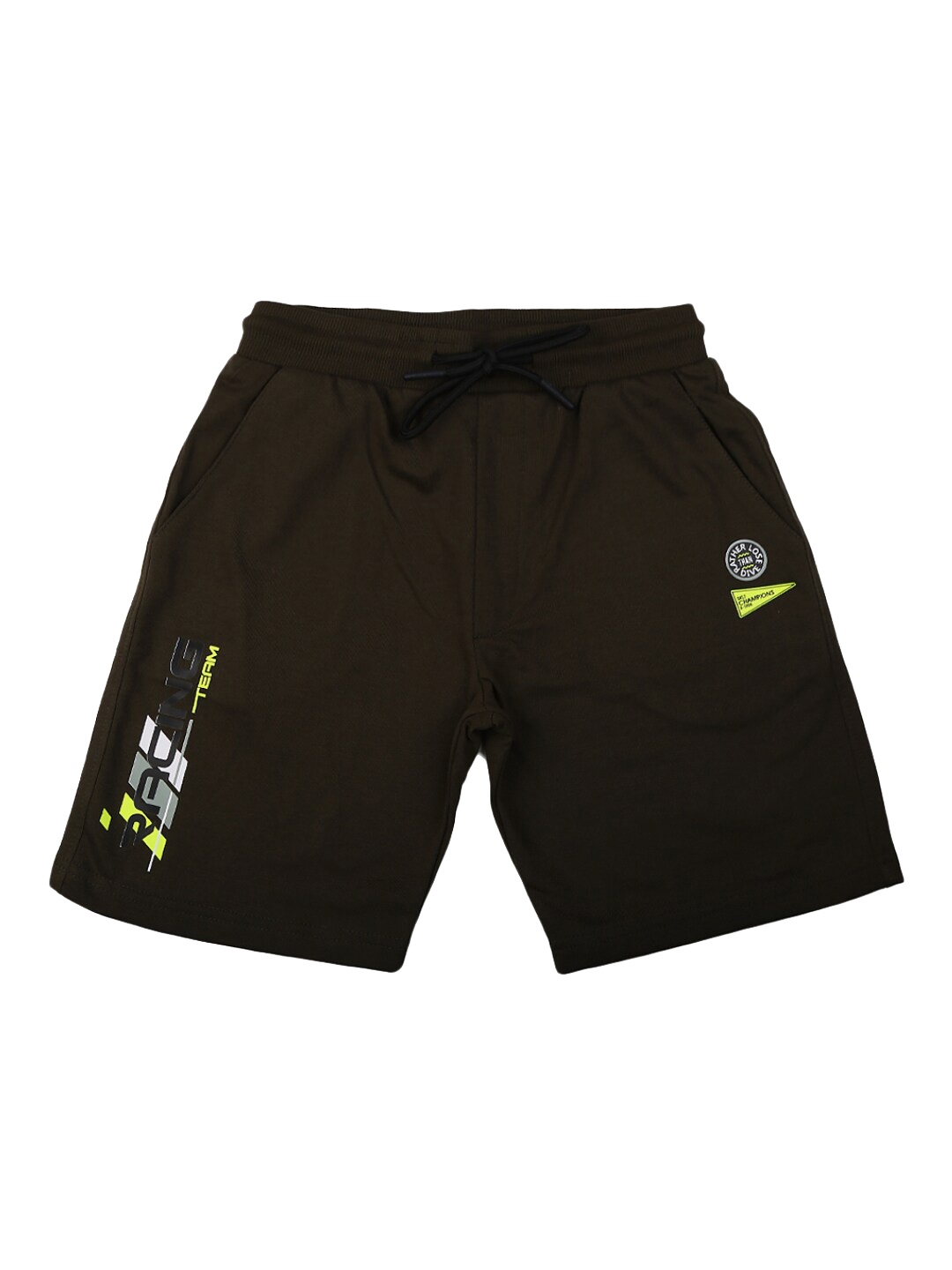 

V-Mart Boys Typography Printed Cotton Regular Shorts, Brown