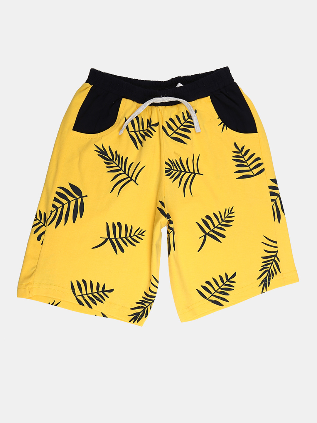 

V-Mart Boys Graphic Printed Cotton Regular Shorts, Mustard