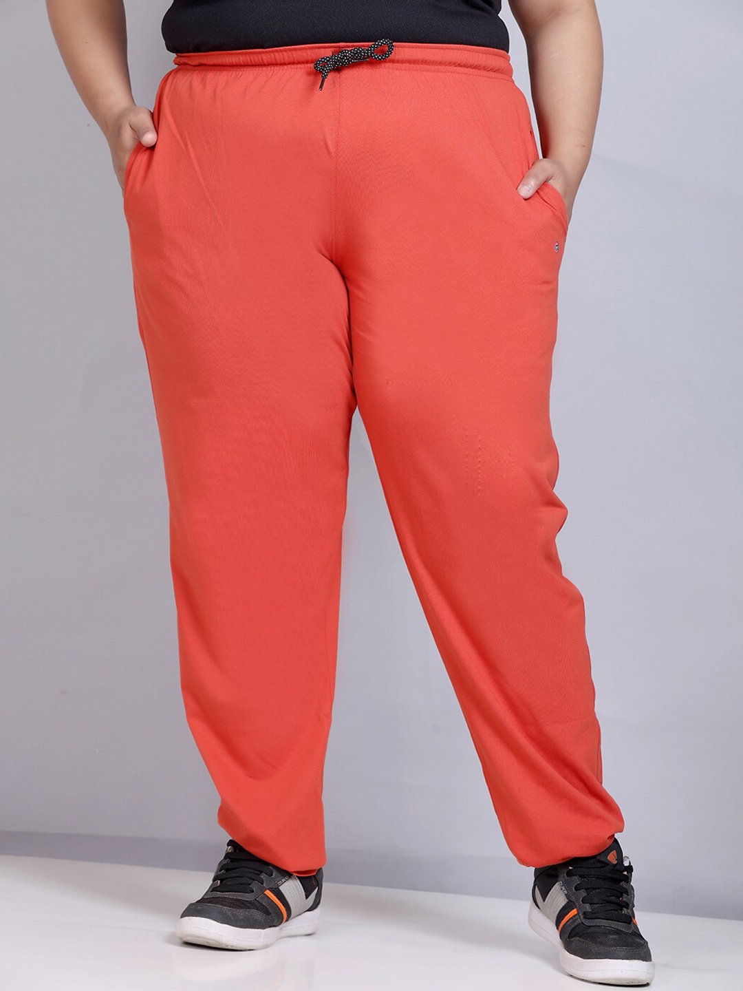 

CUPID Women Plus Size Cotton Track Pants, Orange