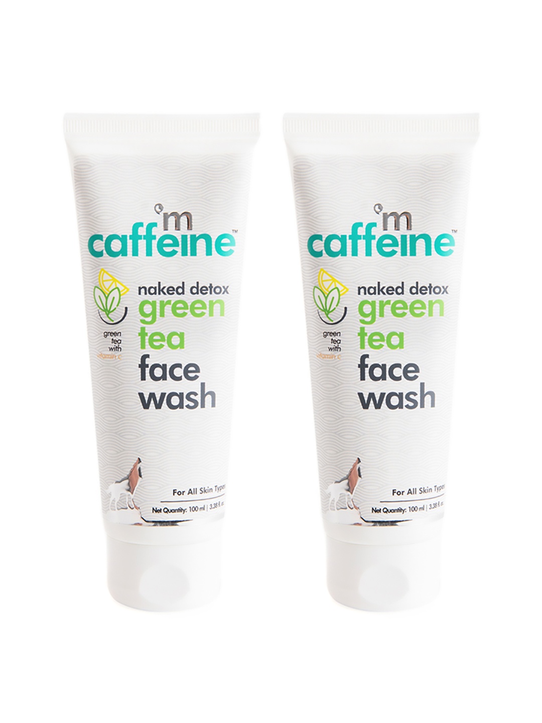 

MCaffeine Set of 2 Vitamin C Green Tea Face Wash - 100ml each, White