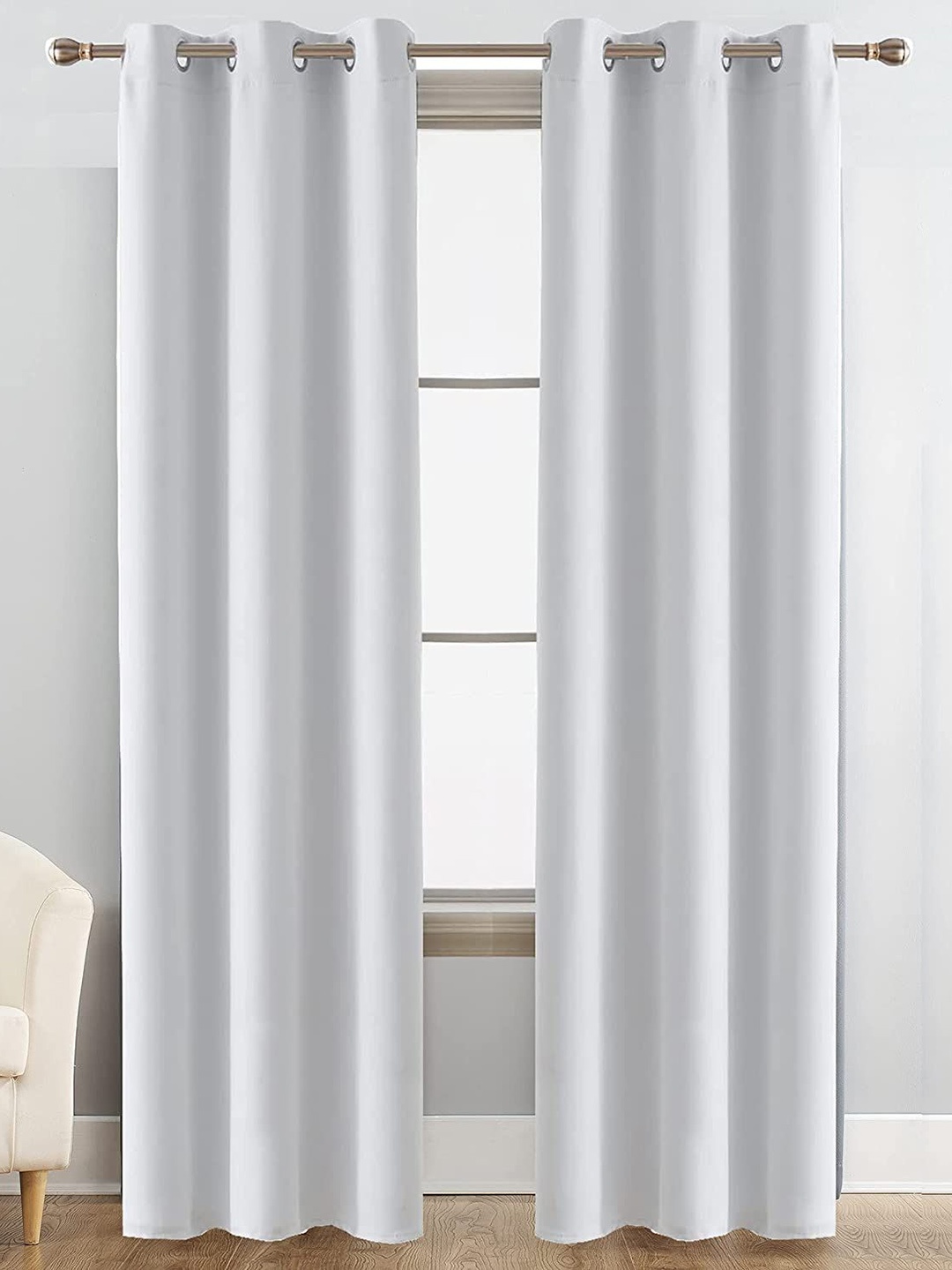 

JARS Collections Grey Silk Black Out Window Curtain