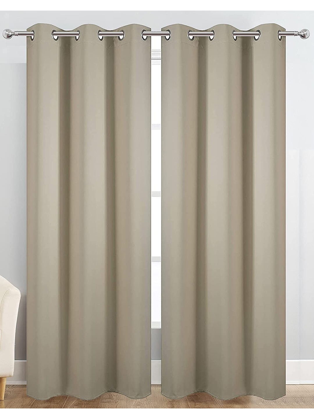 

JARS Collections Gold-Toned Silk Black Out Door Curtain