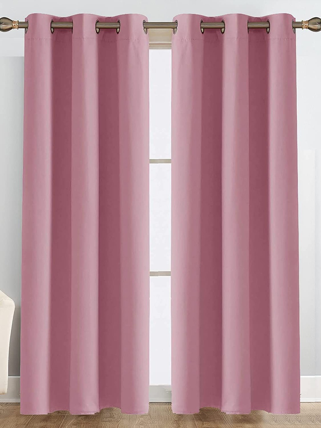 

JARS Collections Pink Silk Black Out Door Curtain