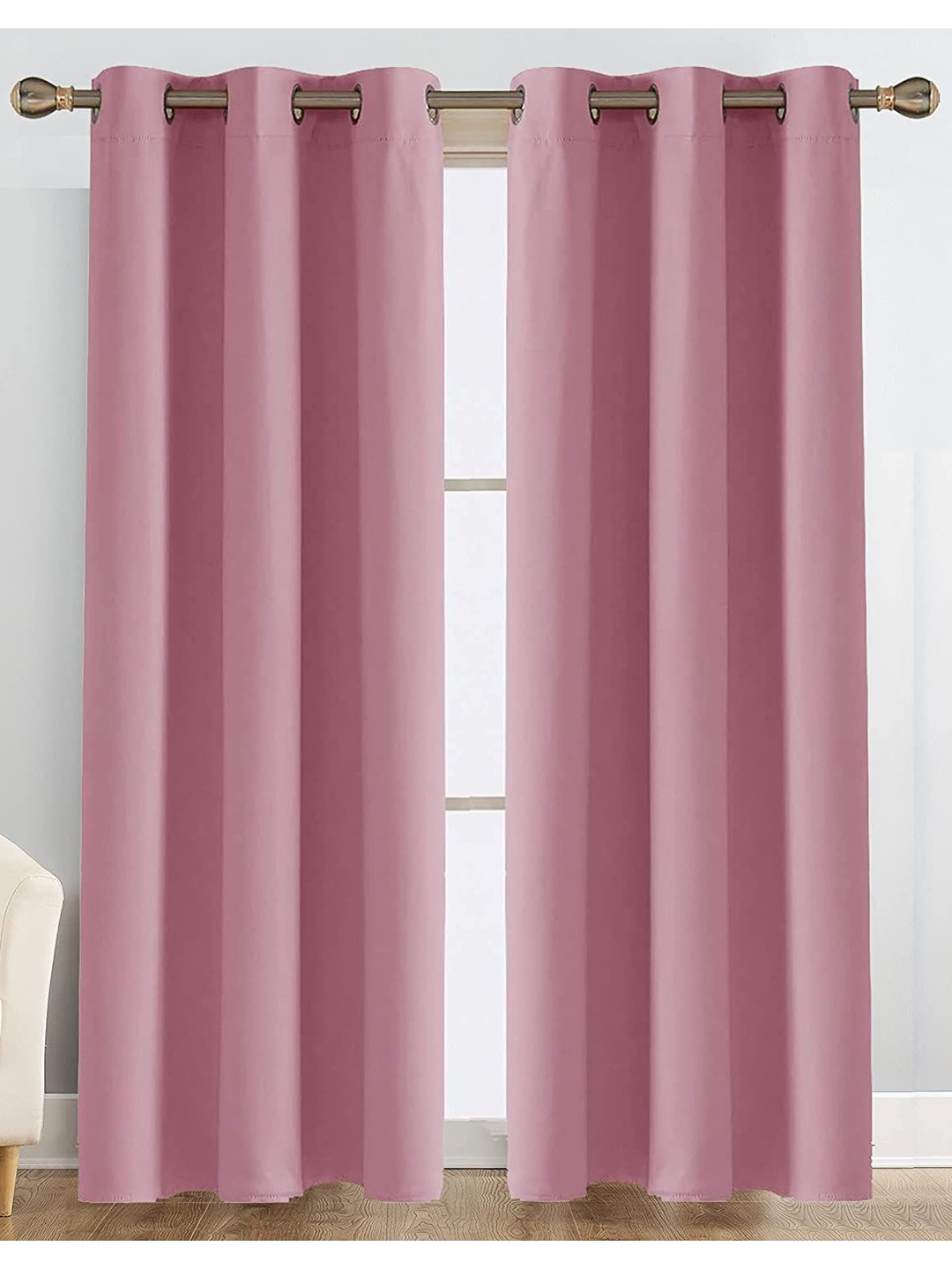 

JARS Collections Pink Silk Black Out Door Curtain