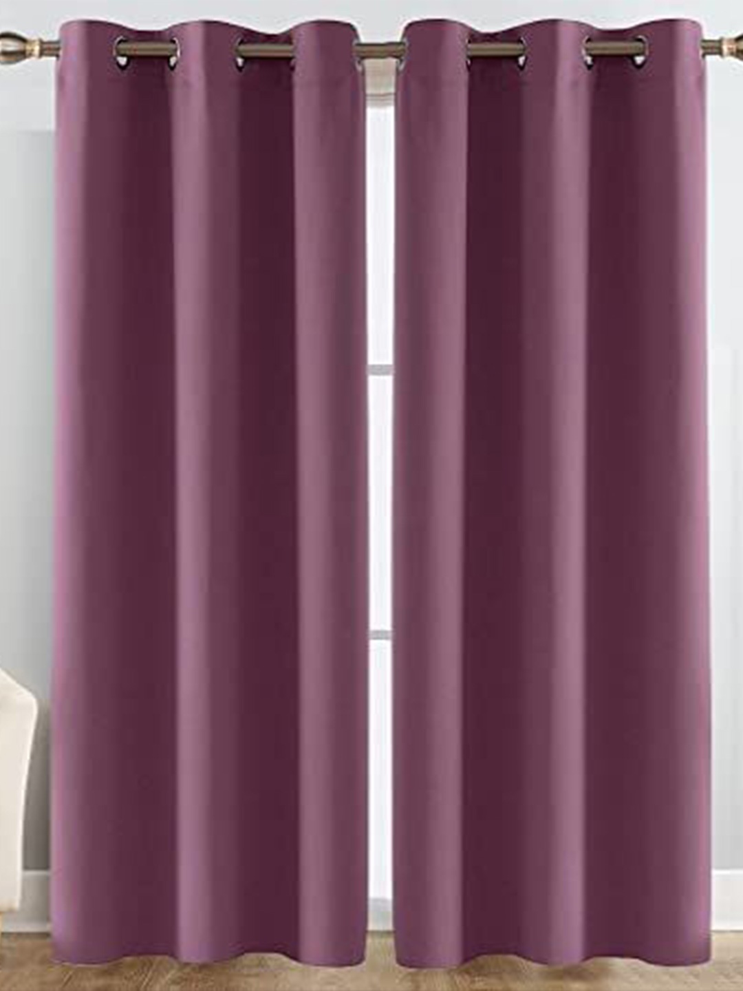 

JARS Collections Purple Silk Black Out Door Curtain