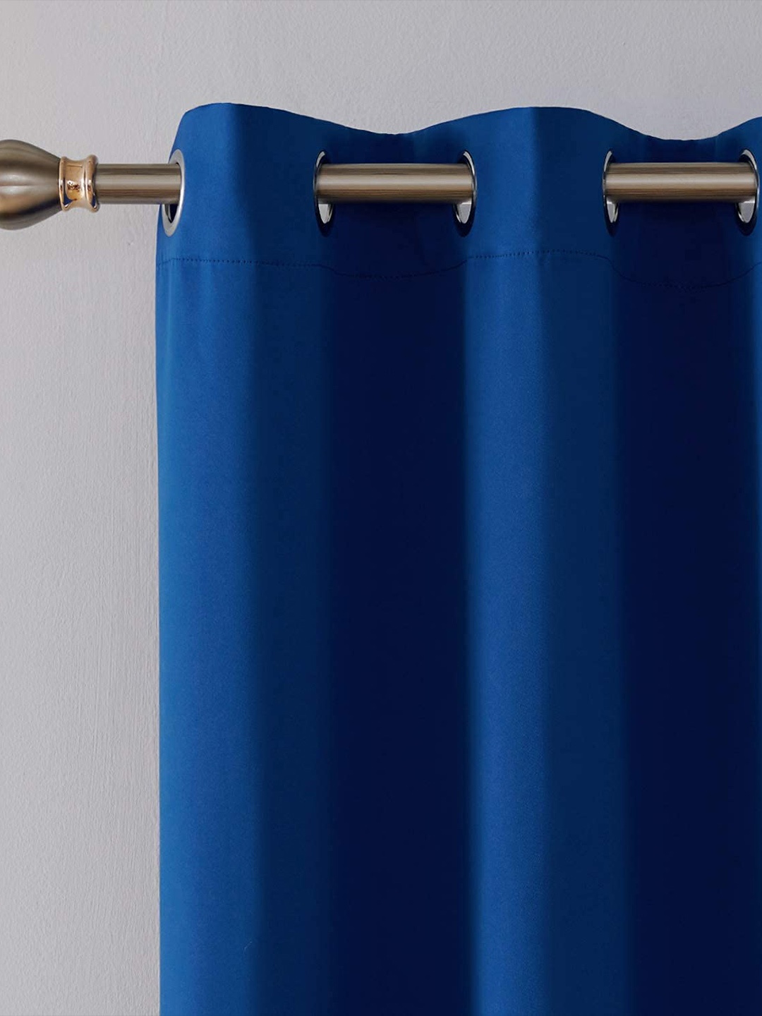 

JARS Collections Navy Blue 2 Pieces Silk Black Out Door Curtain