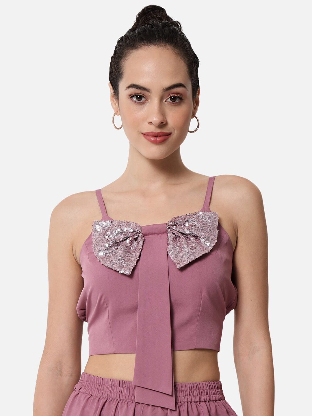 

ALL WAYS YOU Shoulder Straps Bralette Crop Top, Pink