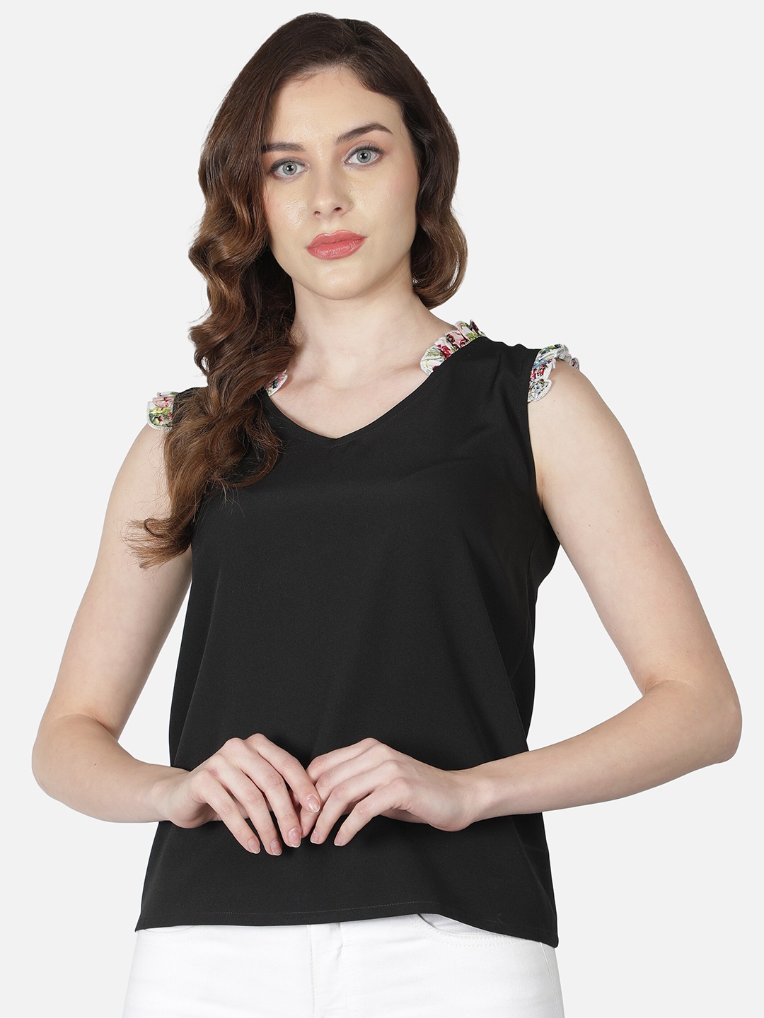 

ALL WAYS YOU V-Neck Sleeveless Regular Top, Black