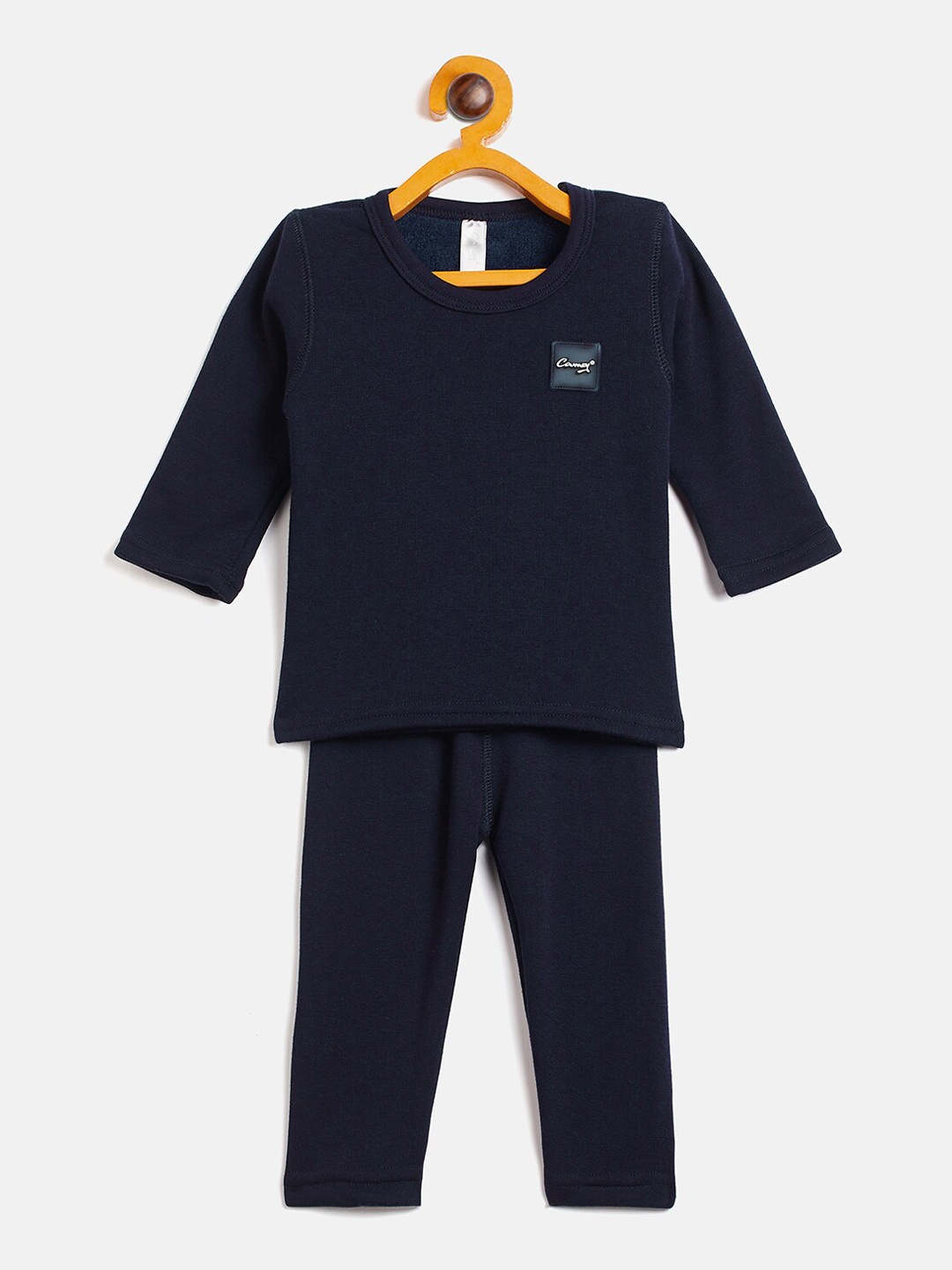 

Camey Kids Round Neck Top & Bottom Thermal Set, Navy blue