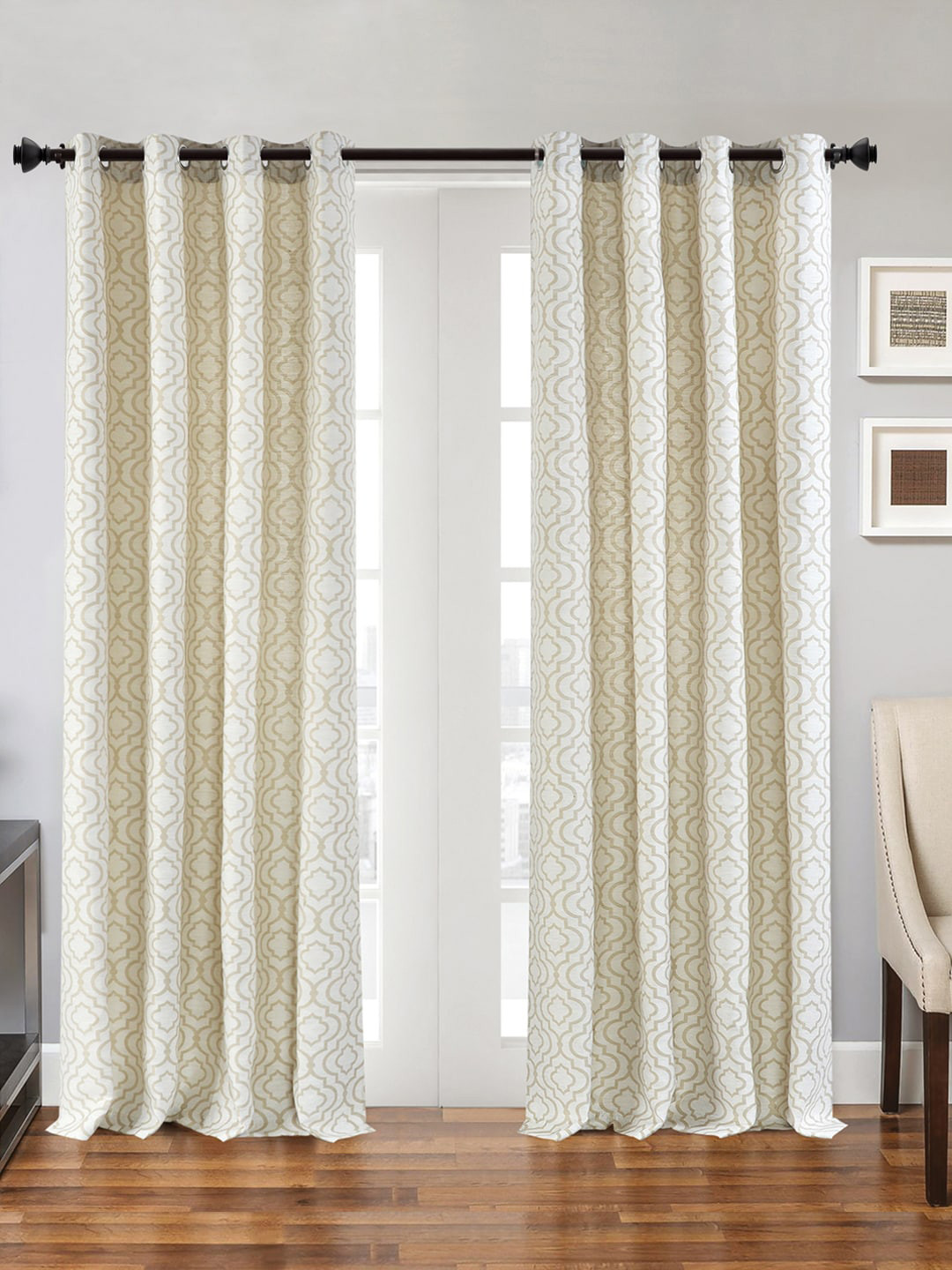 

Deco Window Black 2 Pieces Extendable Curtain Rods With Brackets