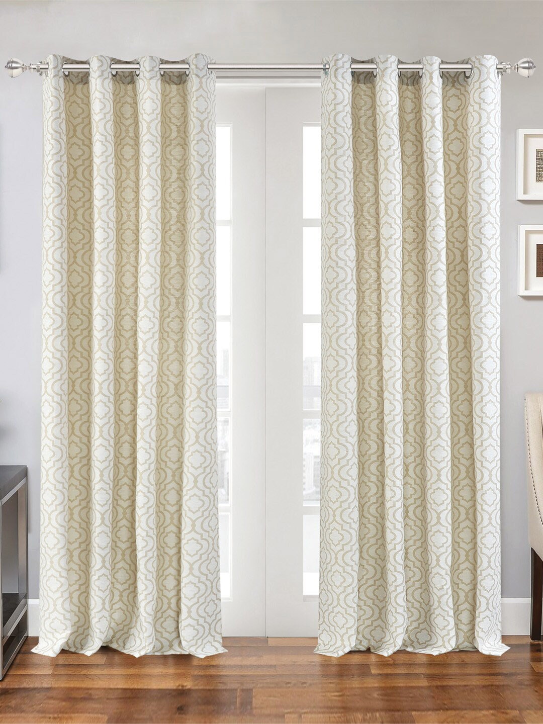 

Deco Window Silver-Toned 2 Pieces Extendable Curtain Rods With Brackets