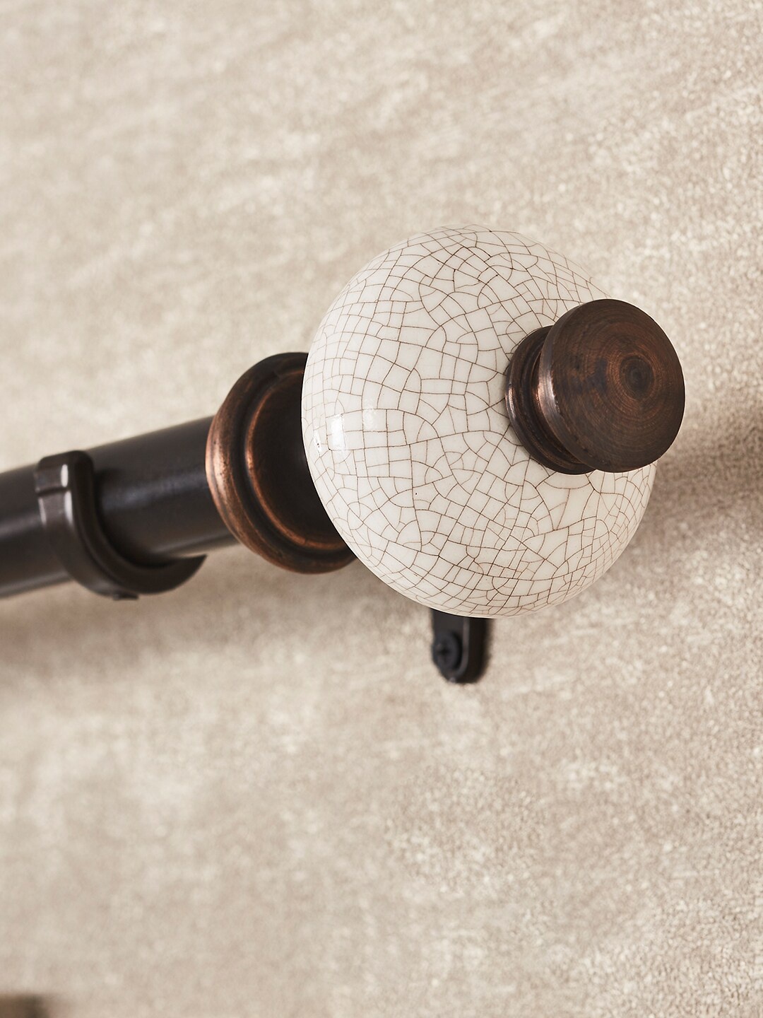 

Deco Window Brown Extendable Curtain Rods With Brackets