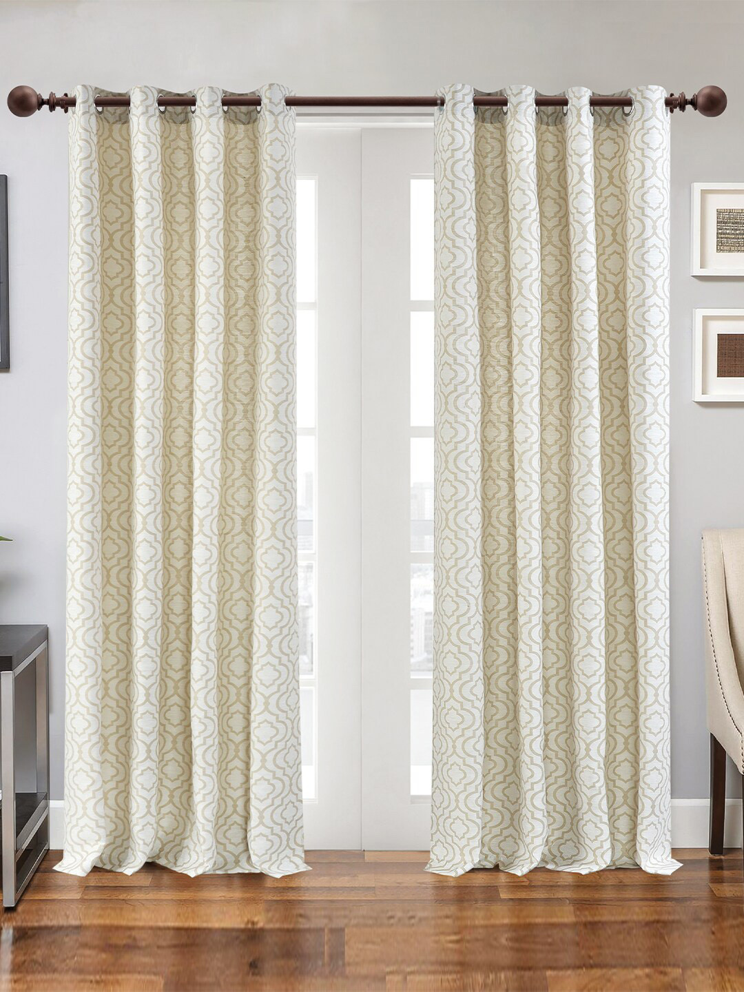 

Deco Window Brown Extendable Curtain Rods With Brackets