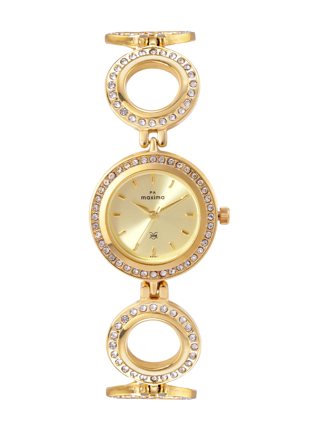 

maxima Women Bracelet Style Straps Analogue Watch 64051BMLY, Gold