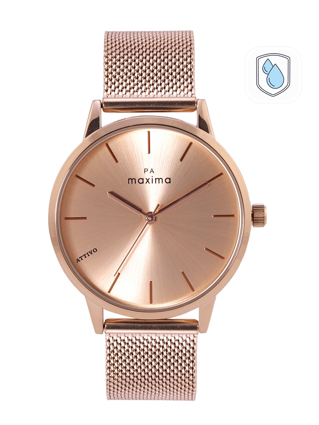 

maxima Men Analogue Watch 66670CMGR, Rose gold