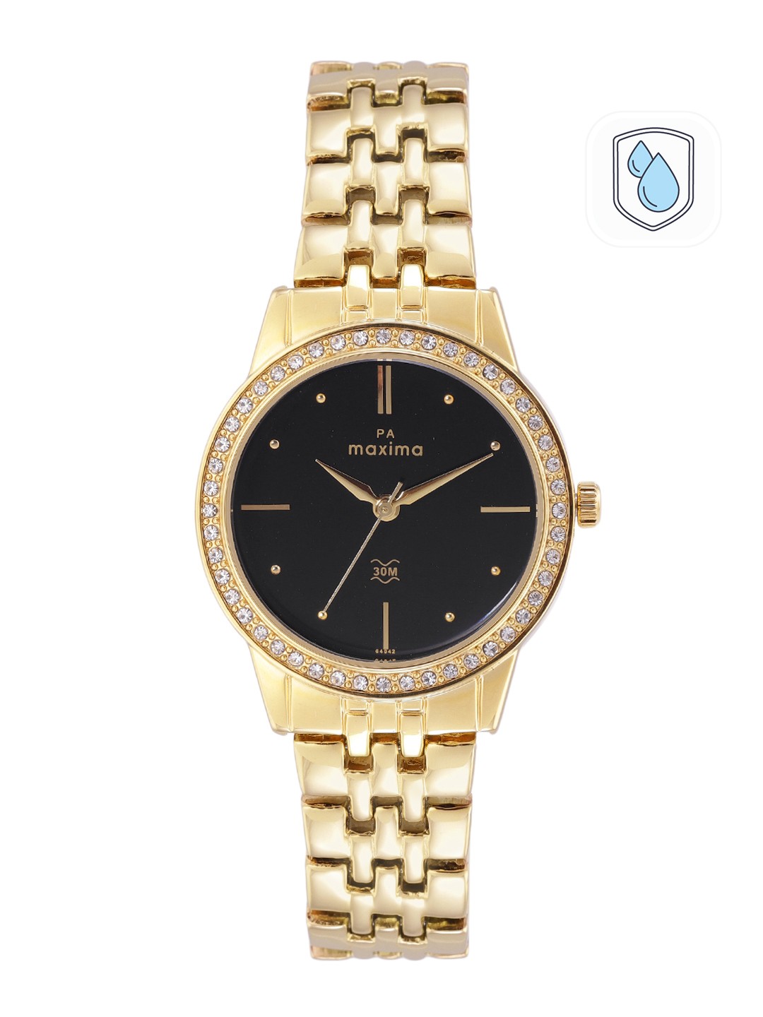 

maxima Women Bracelet Style Straps Analogue Watch 64042BMLY, Black