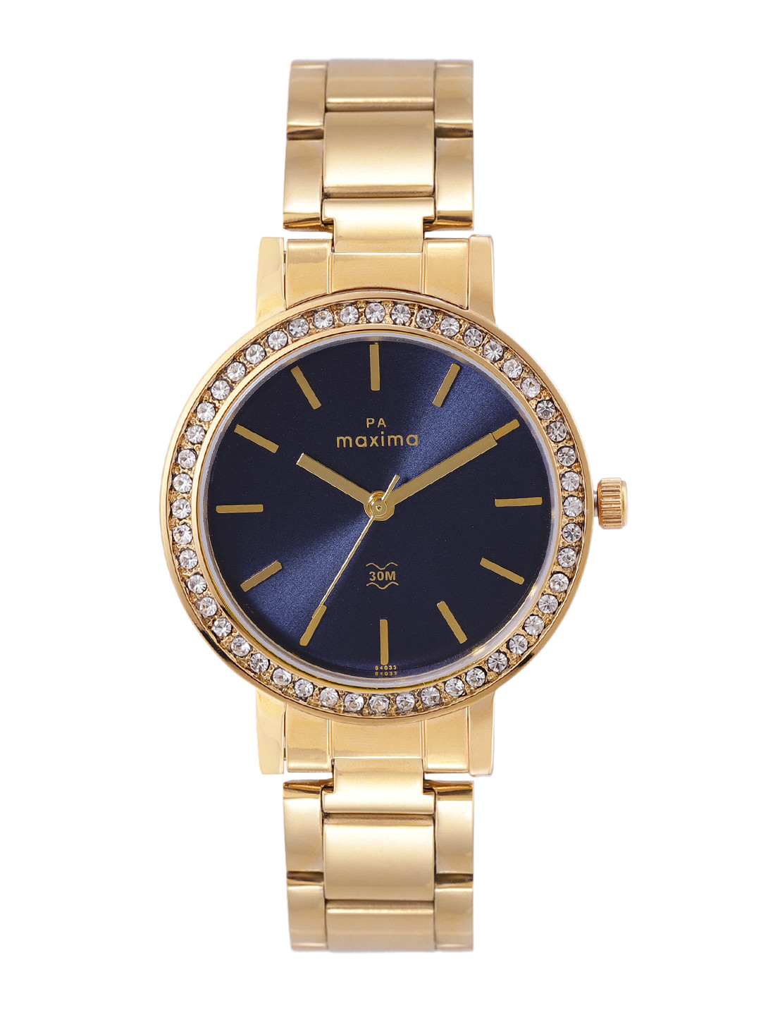 

maxima Women Stainless Steel Bracelet Style Straps Analogue Watch O-64033CMLY, Blue