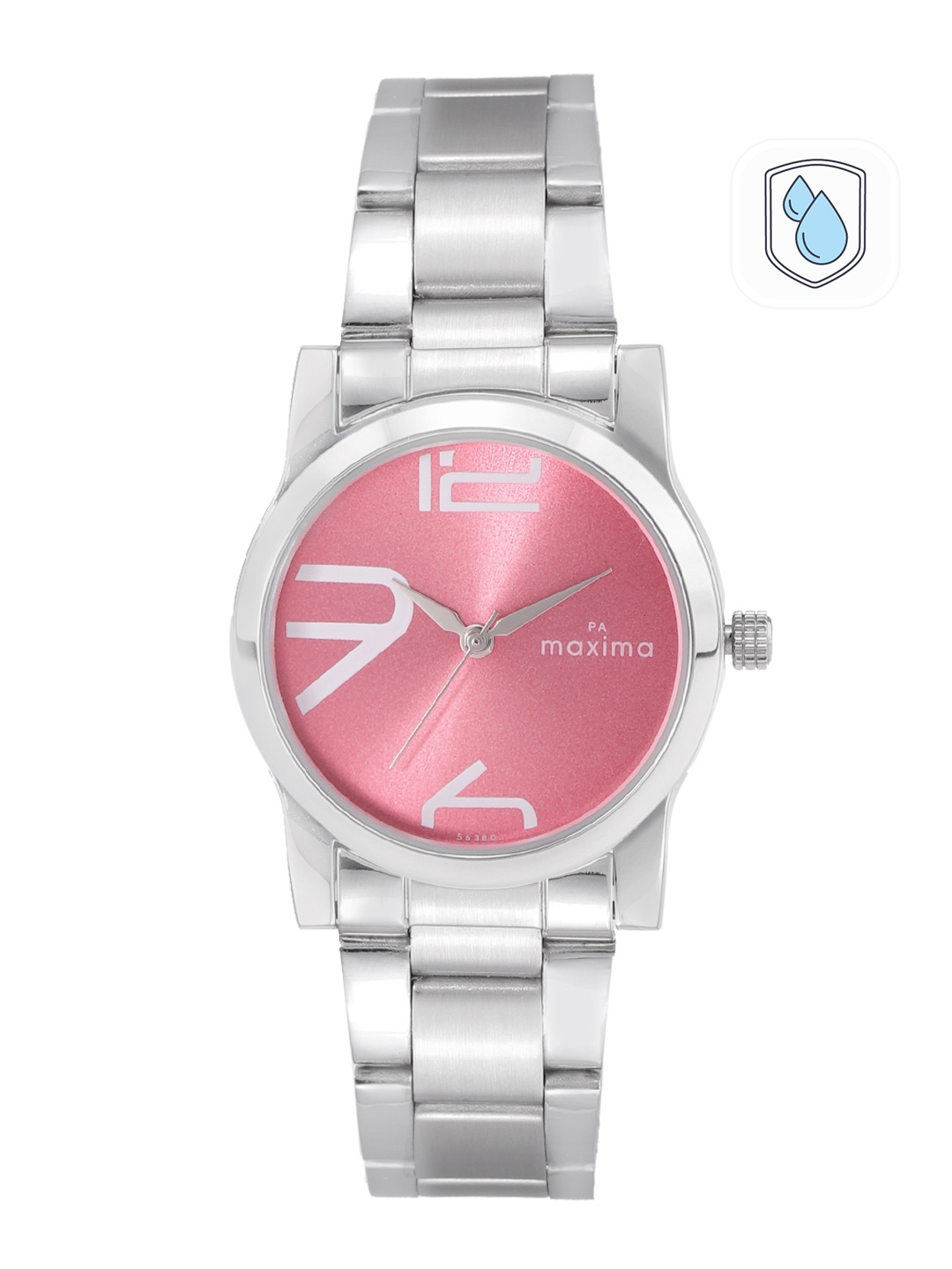 

maxima Women Stainless Steel Bracelet Style Straps Analogue Watch 56380CMLI, Pink