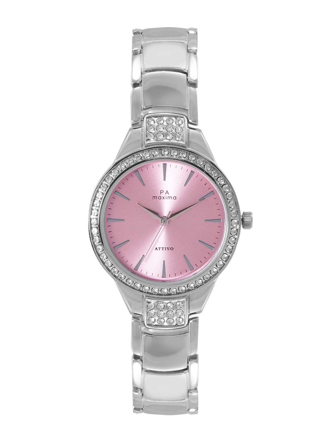 

maxima Women Brass Dial & Bracelet Style Straps Analogue Watch O-56962BMLI, Pink