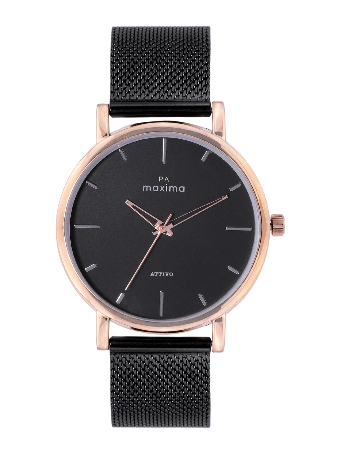 

maxima Men Bracelet Style Straps Analogue Watch O-66660CMGT, Black