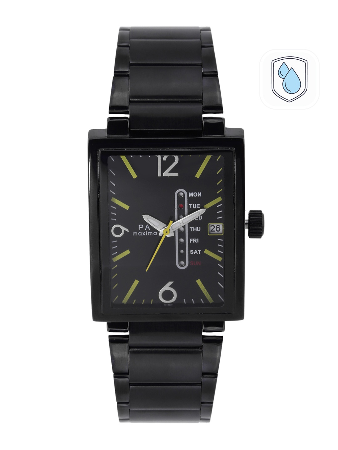 

maxima Men Bracelet Style Straps Analogue Watch O-56220CMGB, Black