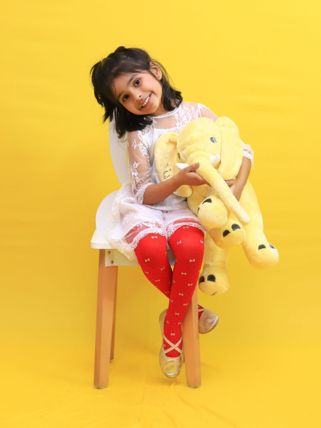 

N2S NEXT2SKIN Girls Self Design Stockings, Red