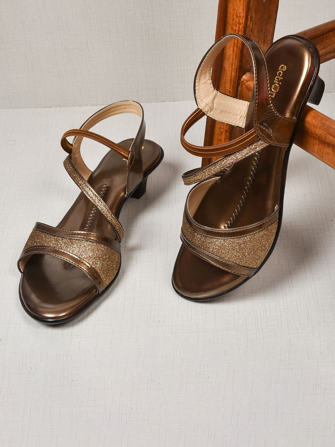 

Action Embellished Kitten Heels, Bronze