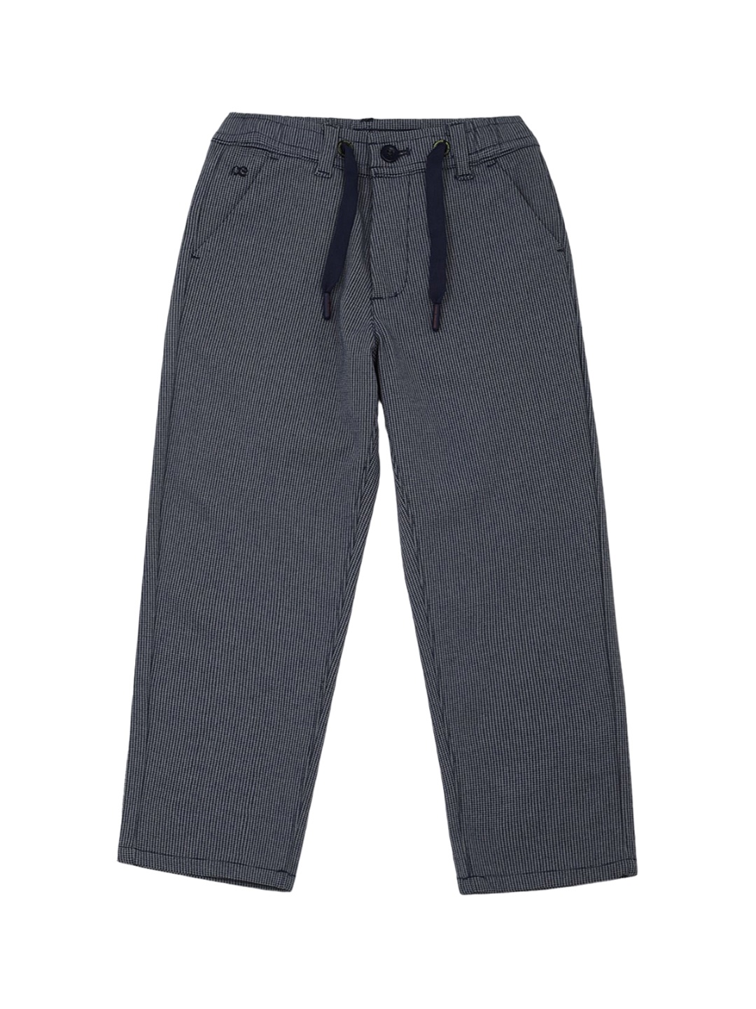 

Peter England Boys Self-Design Regular Fit Trousers, Grey