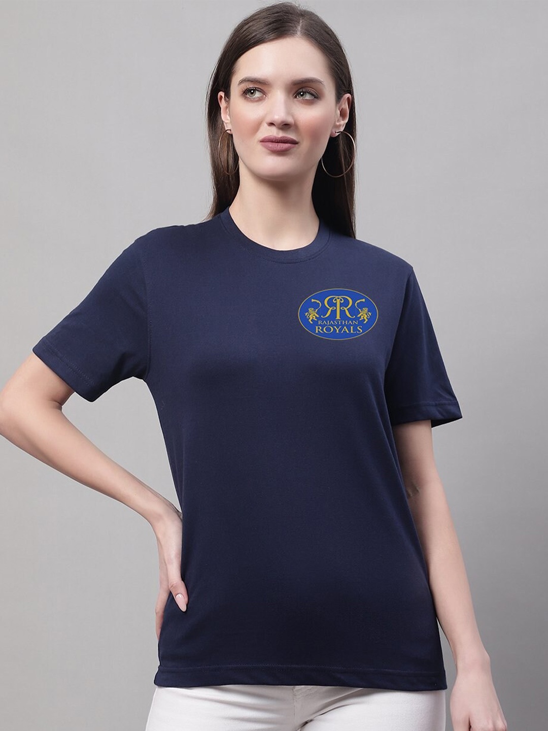 

borse lele Rajasthan Royals Running Cotton T-shirt, Navy blue