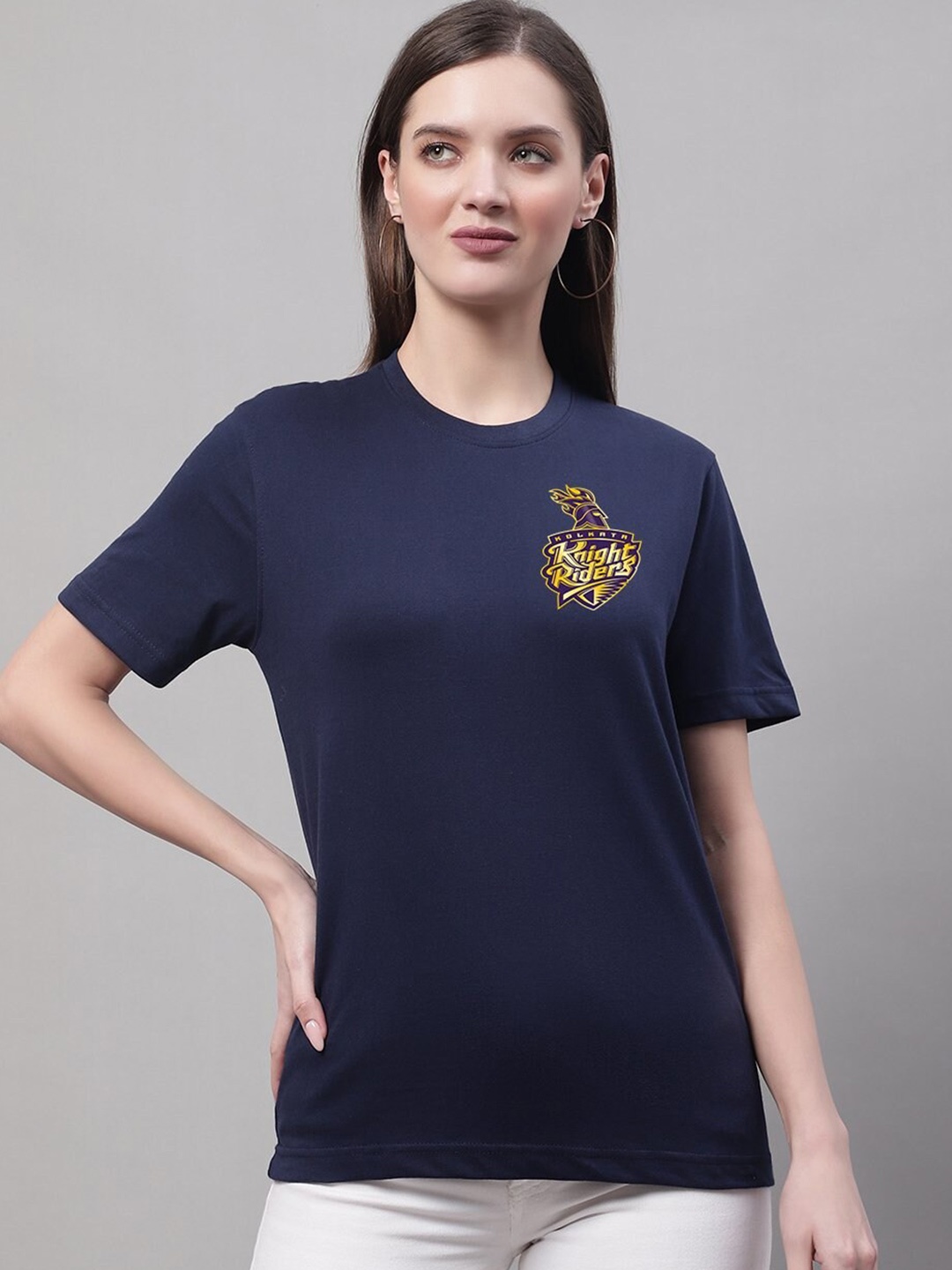 

borse lele Kolkata Knight Riders Cotton Running T-shirt, Blue