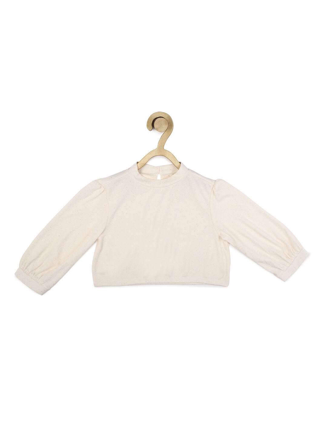 

Peter England Puff Sleeve Crop Top, Cream