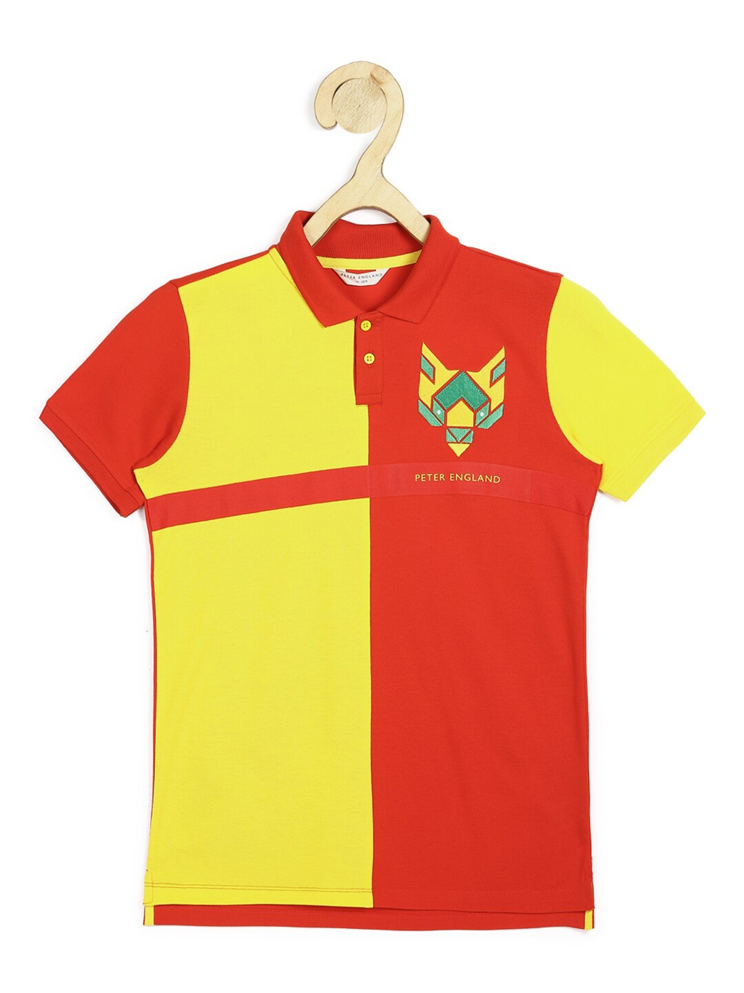 

Peter England Boys Polo Collar Pure Cotton T-Shirt, Red