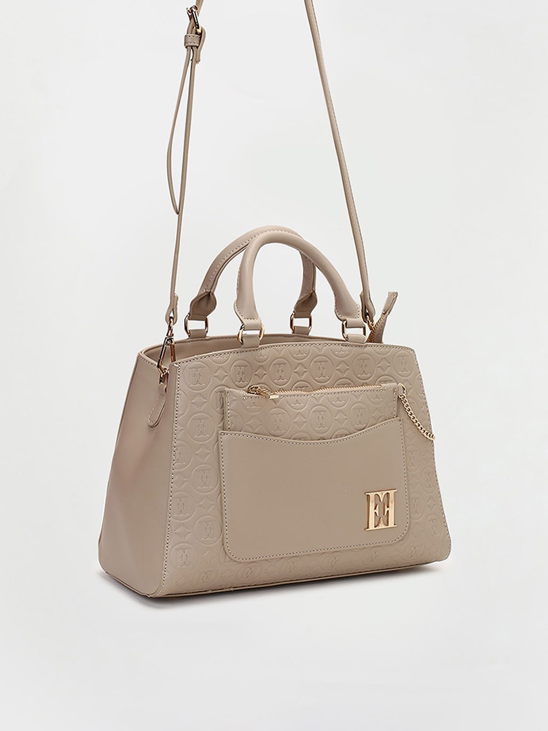 

ELLE Women Textured Satchel, Beige