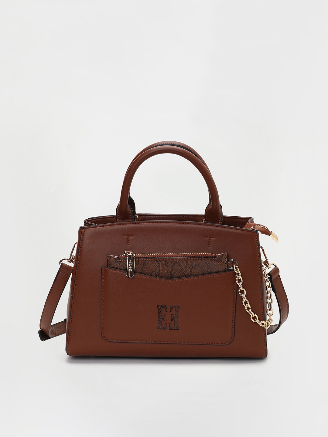 

ELLE Women Handheld Bag with Pouch, Brown