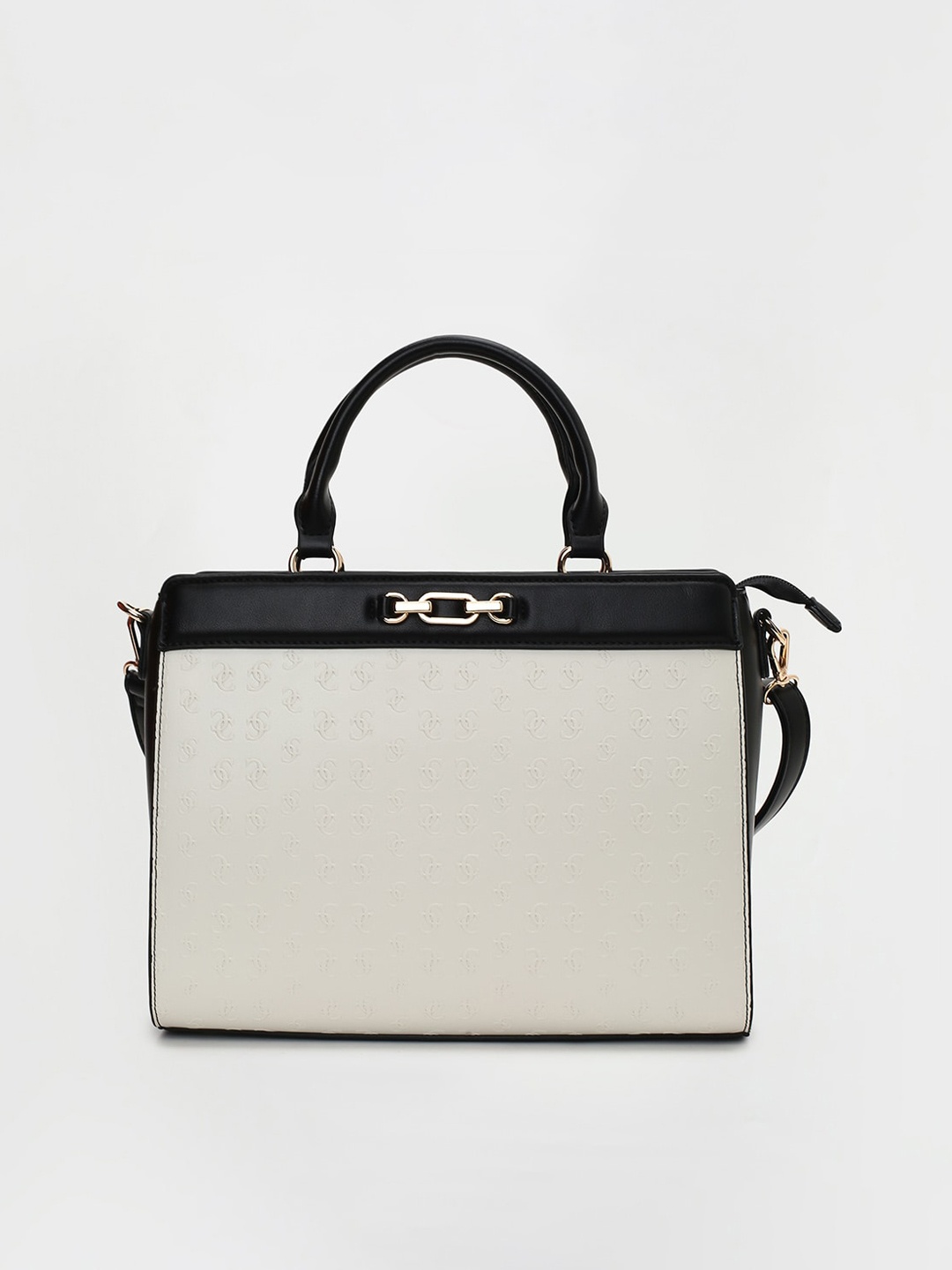 

CODE by Lifestyle Textured Oversized Structured Handheld Bag, Black