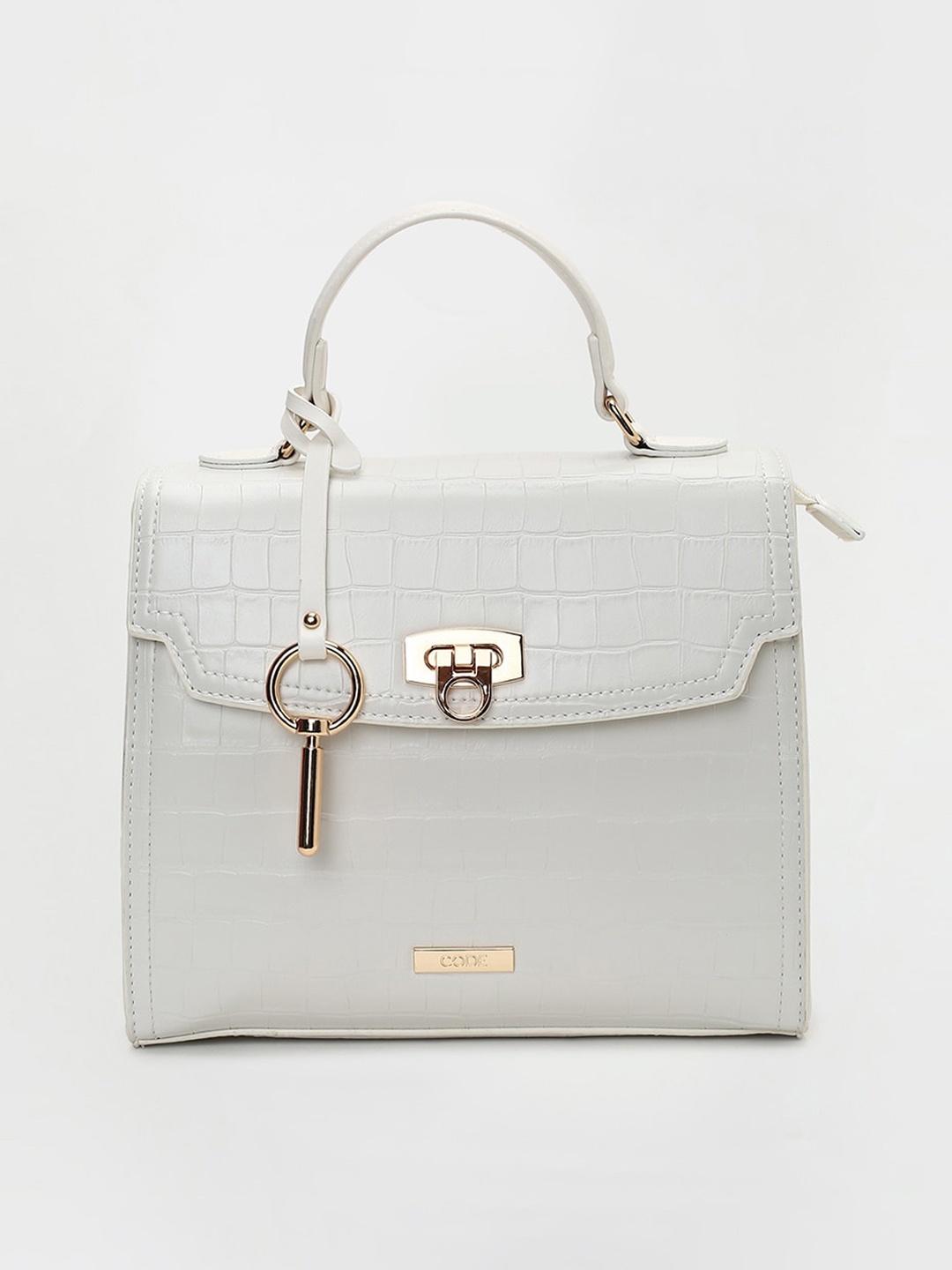 

CODE by Lifestyle Textured Structured Satchel, White