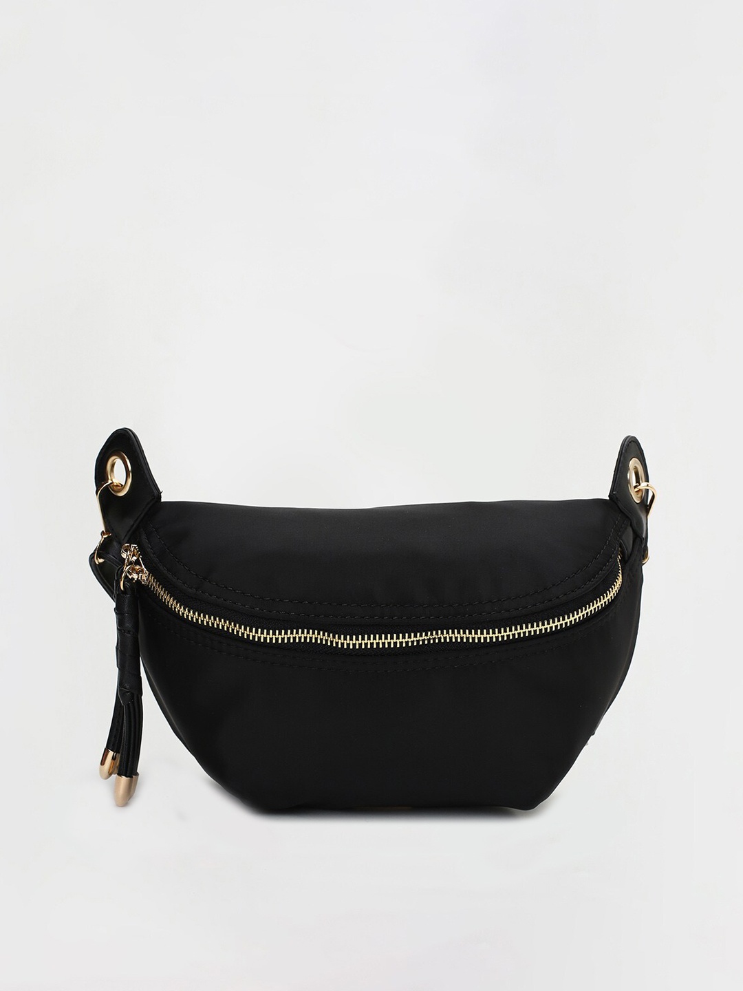 

Ginger by Lifestyle Water Resistant Half Moon Sling Bag, Black
