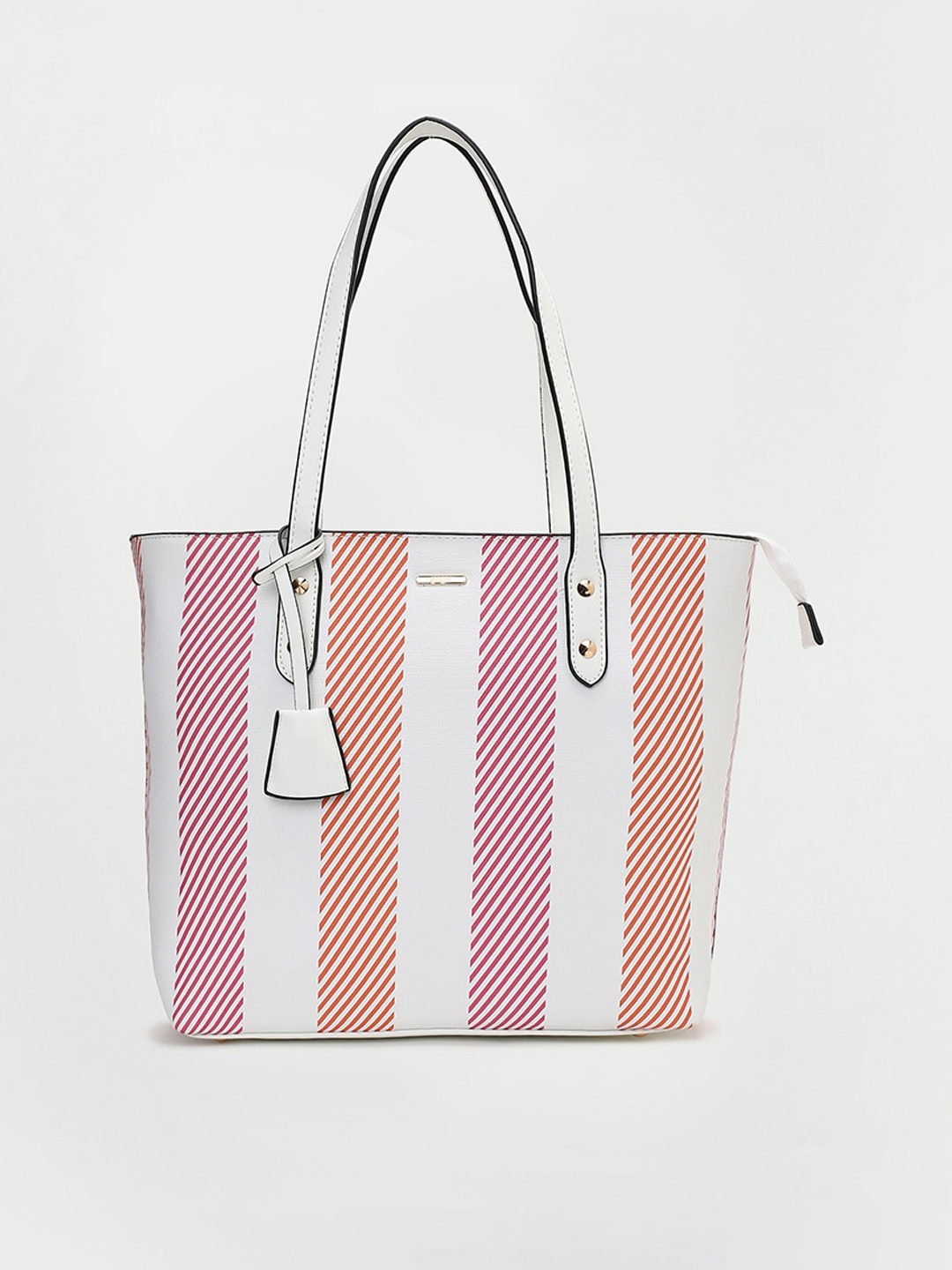 

Ginger by Lifestyle Striped Shopper Shoulder Bag, White