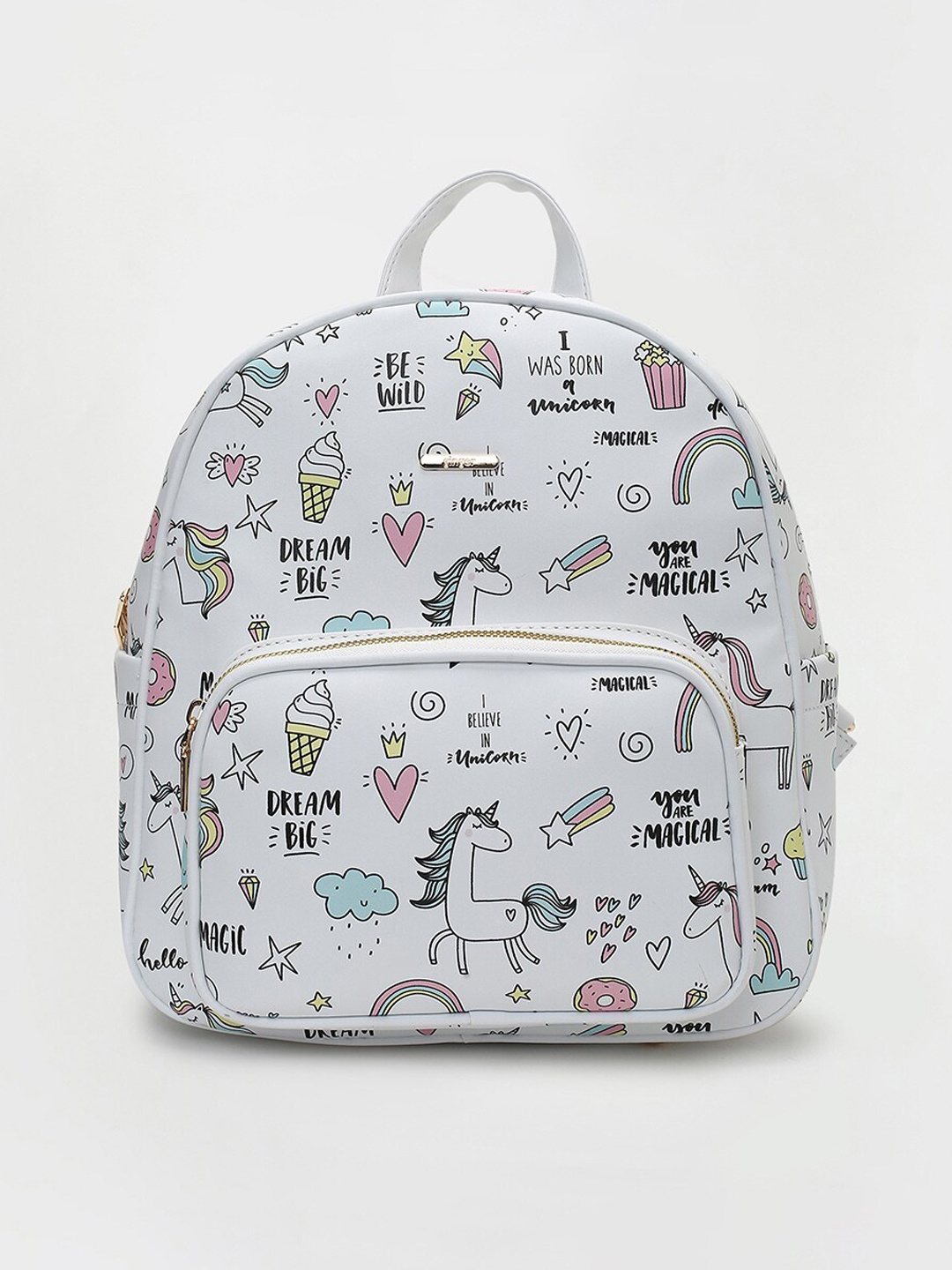 

Ginger by Lifestyle Women Printed Backpack, White