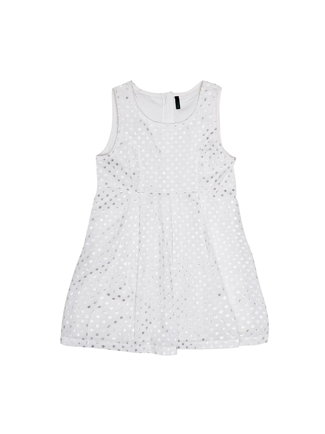 

United Colors of Benetton Girls Off-White Embellished A-Line Dress