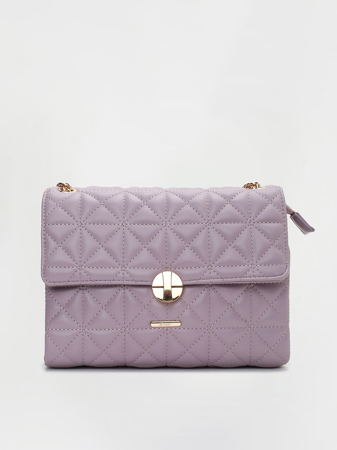 

Ginger by Lifestyle Textured Structured Sling Bag with Quilted, Purple