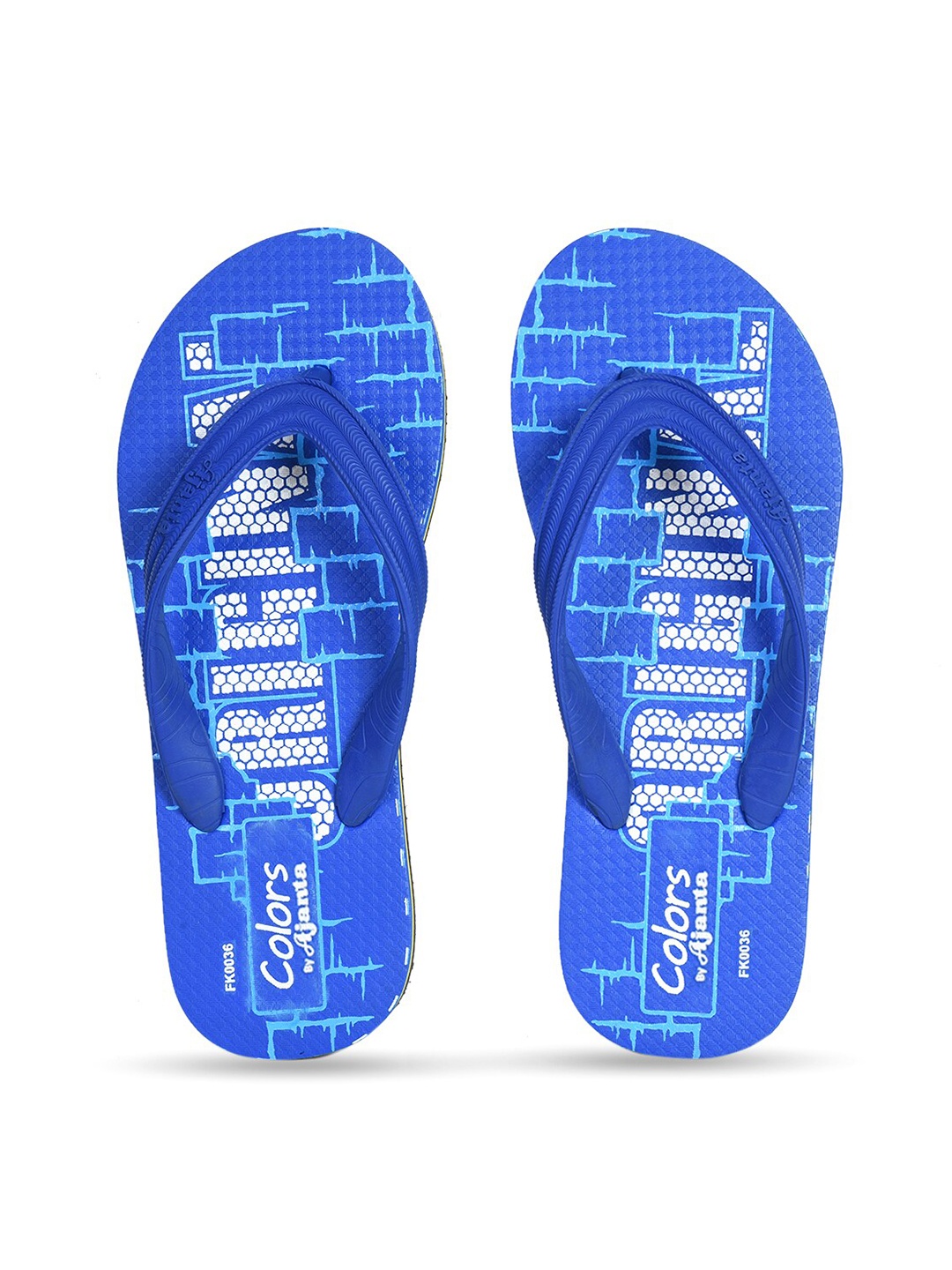 

Ajanta Men Printed Thong Flip-Flops, Blue