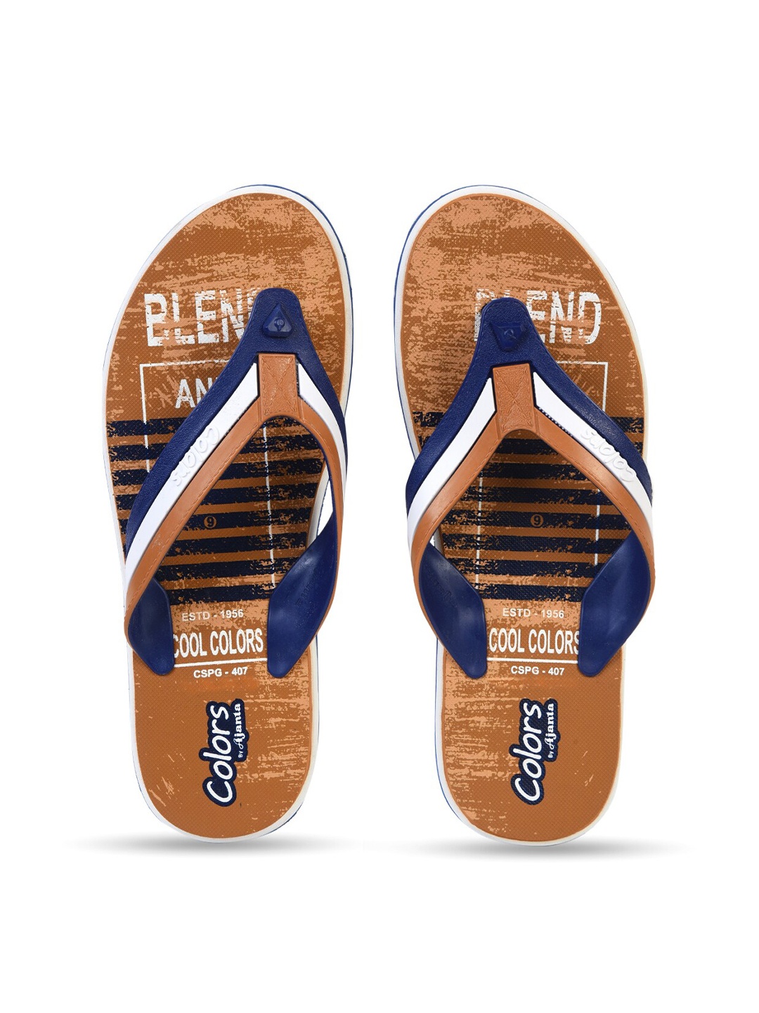 

Ajanta Men Printed Thong Flip-Flops, Brown