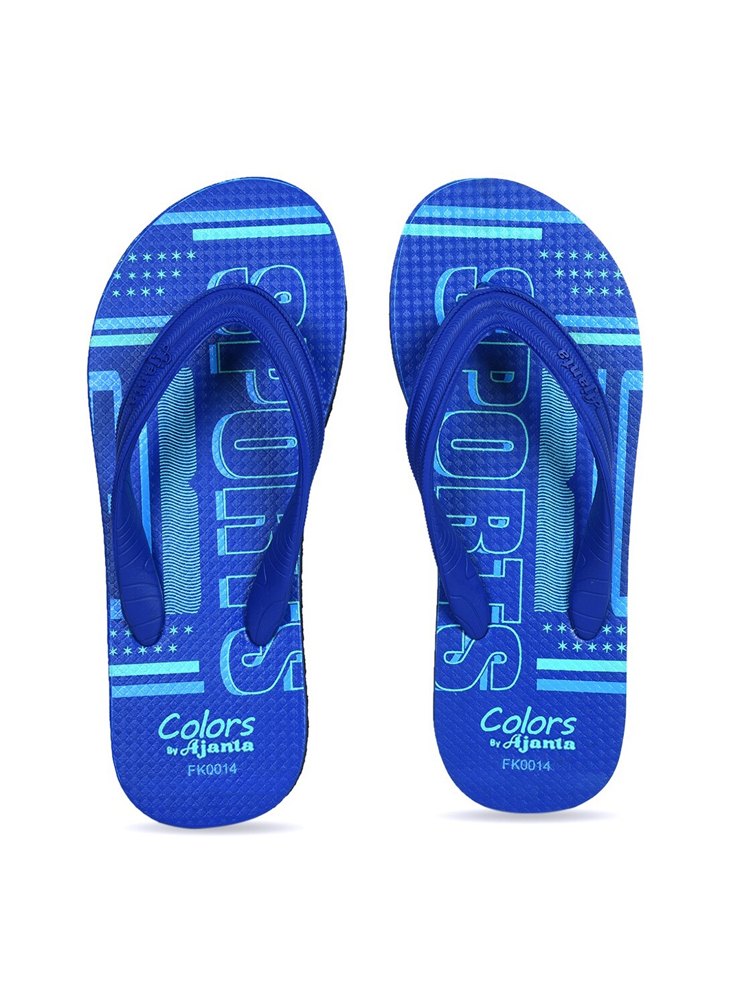 

Ajanta Men Printed Thong Flip-Flops, Blue