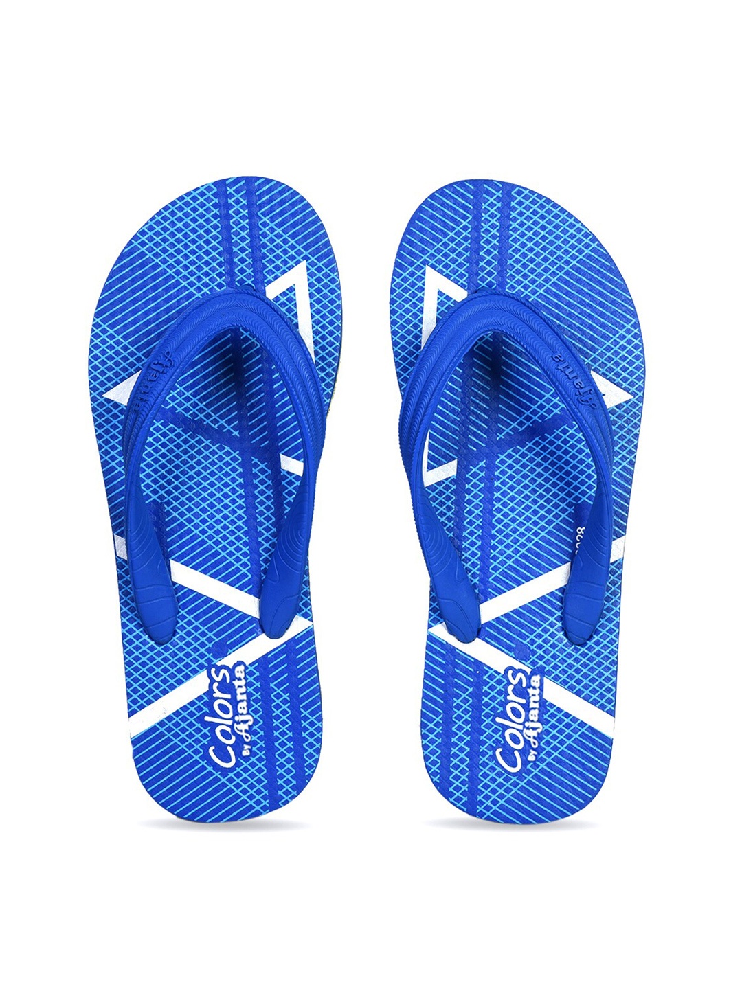 

Ajanta Men Printed Rubber Thong Flip-Flops, Blue